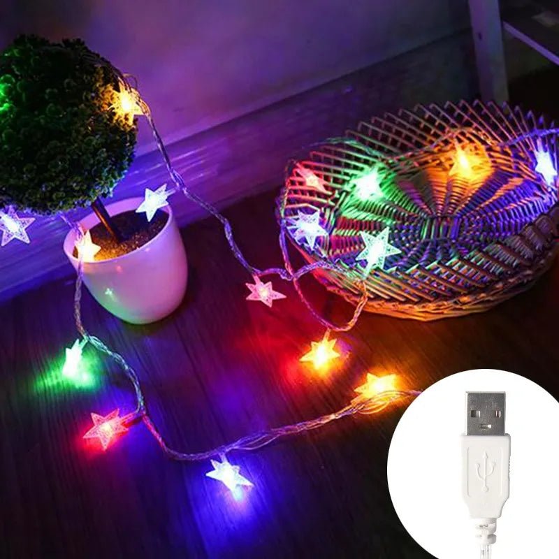 אורות שרשרת LED של AuraGlow זוהר חם וניצוץ צבעוני למסיבות