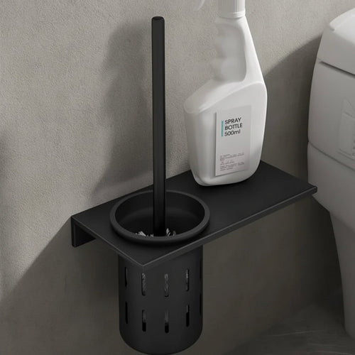 AurumWall Vægmonteret Toiletbørstesæt i Børstet Guld til Elegante Badeværelser