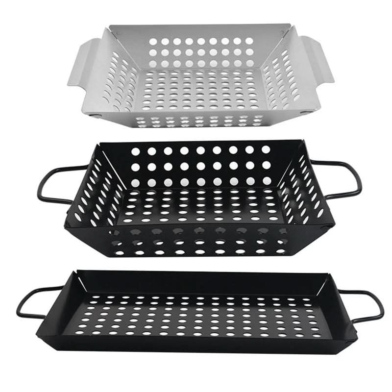 PrimeGrill Nonstick Grill Basket For Even Heat Barbecue Cooking For Grill Enthusiasts