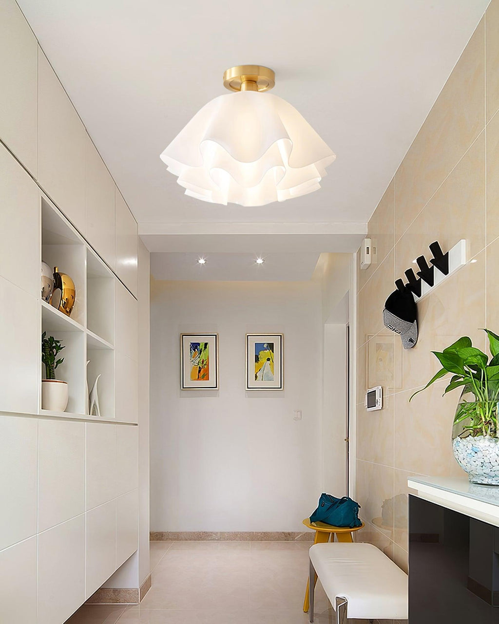 Sorvella Brettet Taklampe med Kobberbase, Moderne
