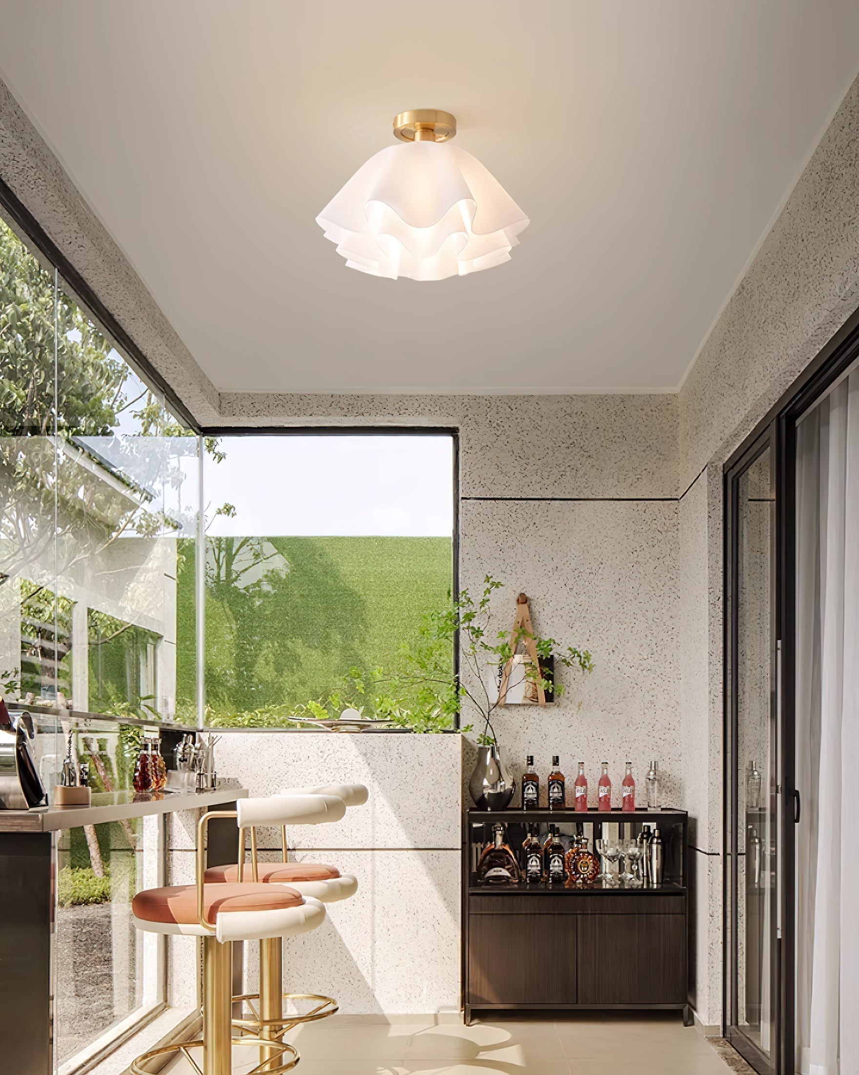 Sorvella Brettet Taklampe med Kobberbase, Moderne