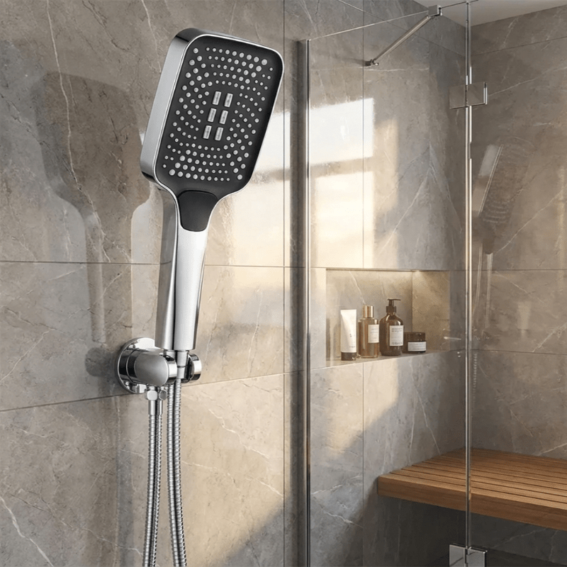AquaPulse High Pressure Adjustable Handheld Shower Head With 3 Spray Types For Home