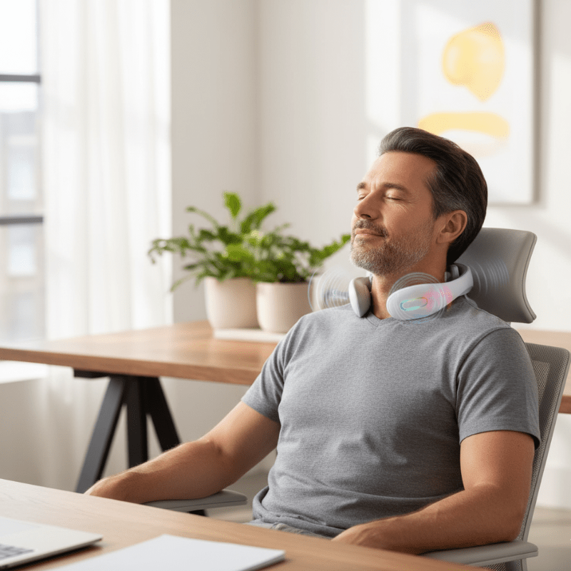 HaloNex smart nakkemassasje med varme for dyp avslapning for profesjonelle