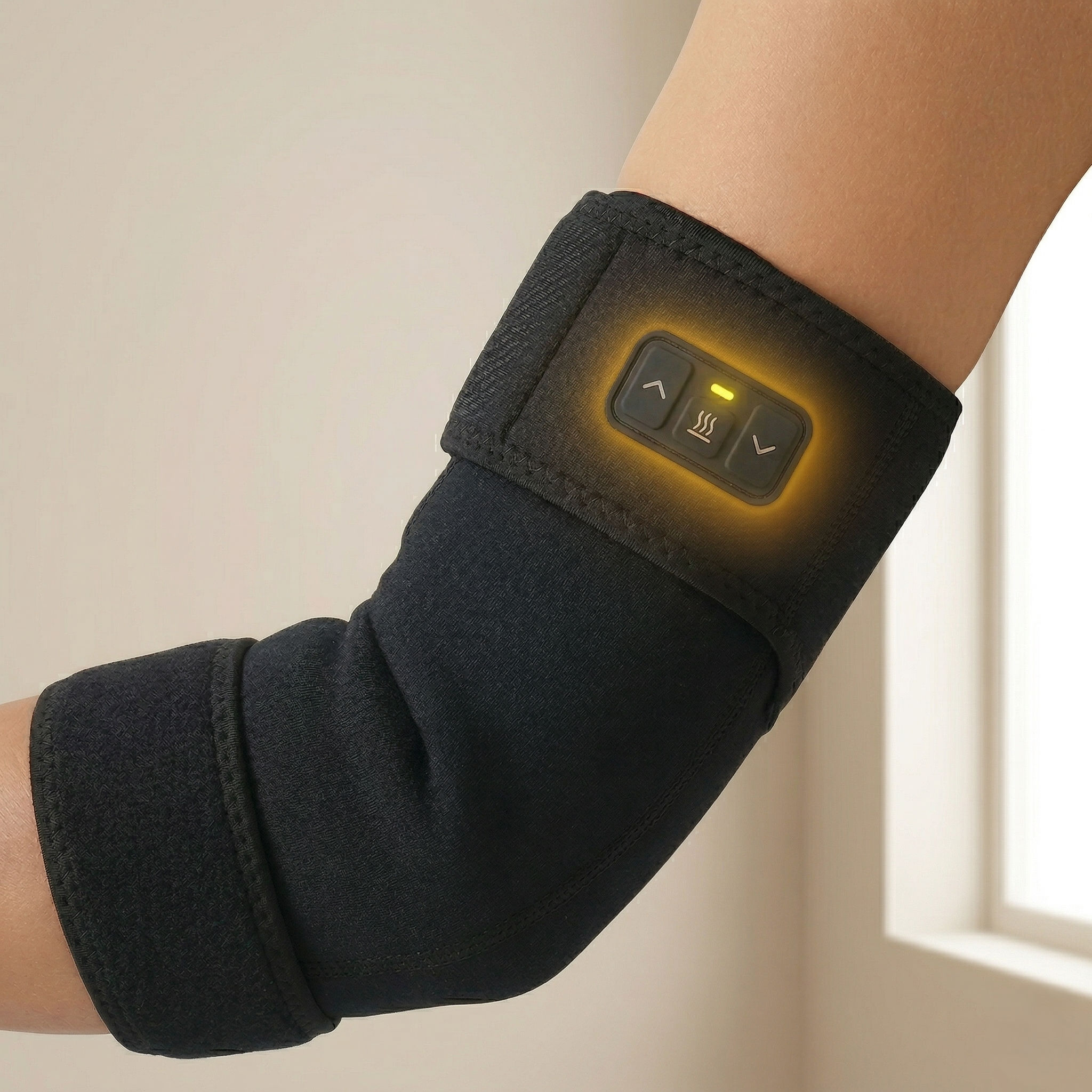 Elbow Sleeve With Heated Compression Adjustable Warmth And Massage