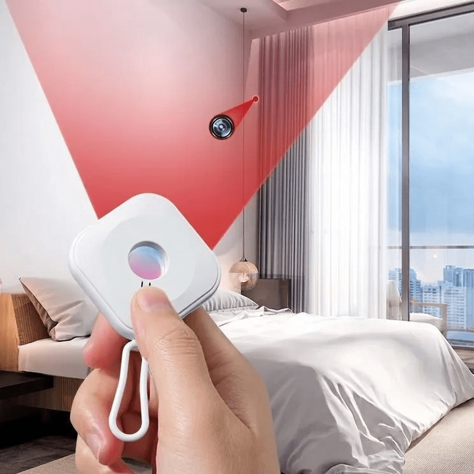 SPYSHIELD Taşınabilir Alarm Dedektörü 3D Sensör ve LED Fener ile