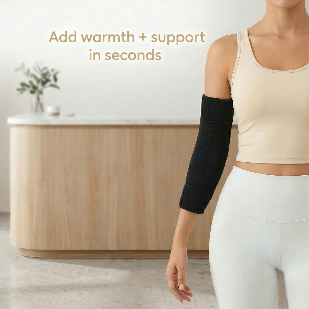 Elbow Sleeve With Heated Compression Adjustable Warmth And Massage