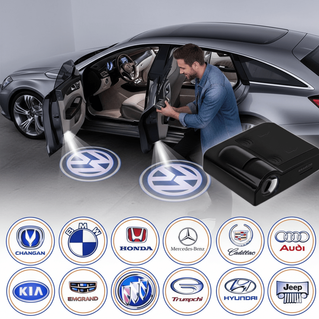 NovaBeam bezdrátové LED projektorové světlo do dveří auta s vlastním logem pro automobilové nadšence