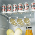 Organizador Rodante FlexShelf para Botellas, Ahorro de Espacio en Refrigerador y Cocina, Avance Automático
