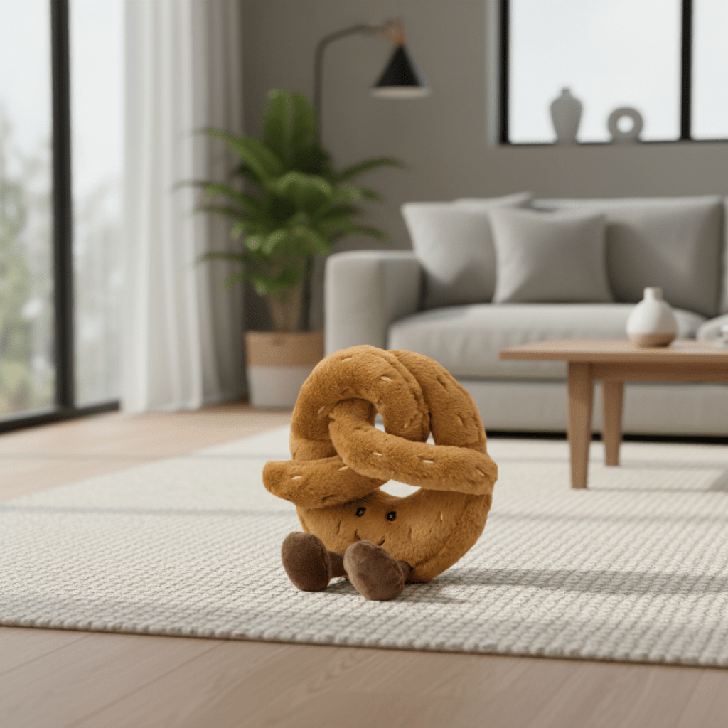Pretzel Croissant Myk Kosedyr fra CozyNest Plush Co Ultra Myk Klem for Alle Aldre