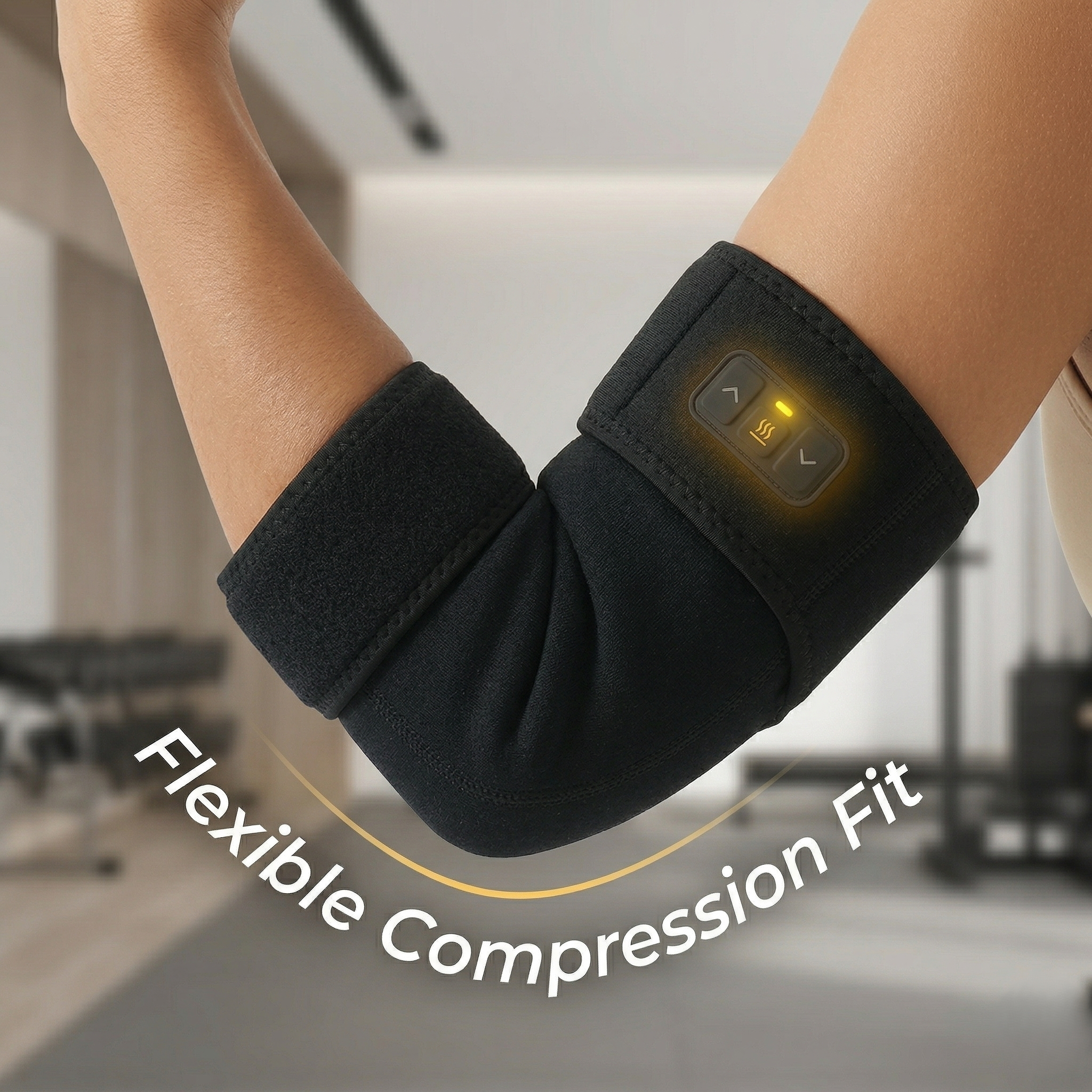 Elbow Sleeve With Heated Compression Adjustable Warmth And Massage