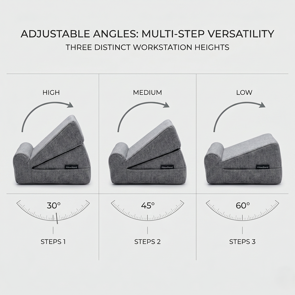 Adjustable Bed Pillow For Comfortable Viewing And Relaxation