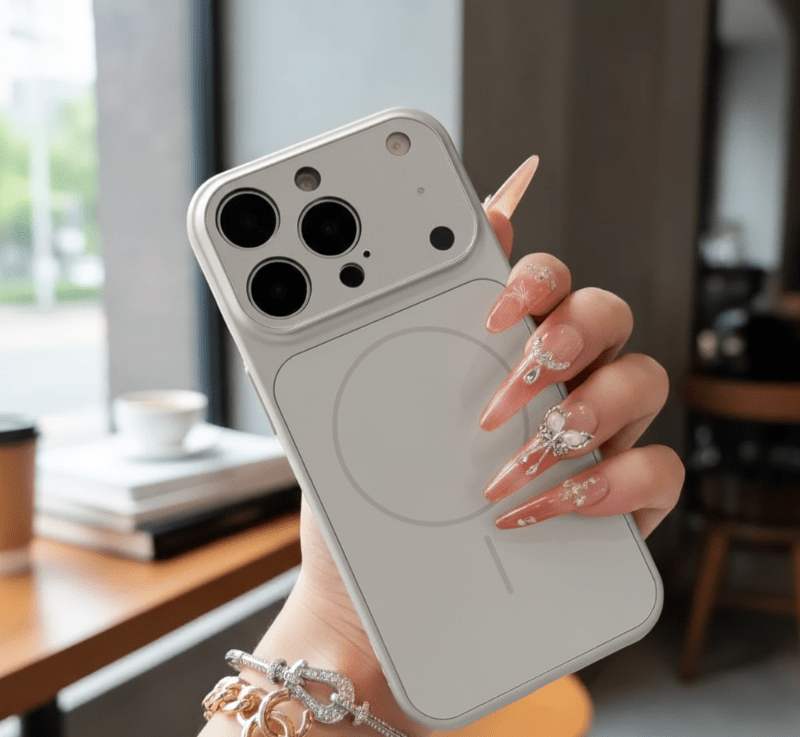 LumaShield Slim Matte MagSafe-deksel for iPhone sømløs lading ripebestandig