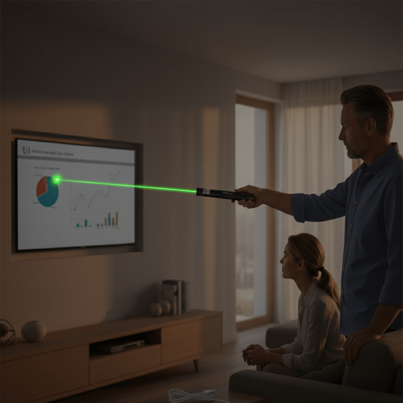 Pointeur laser NovaPoint pour présentations et extérieur avec mise au point puissante et réglable