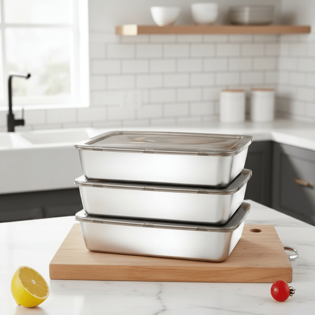 ApexGuard Edelstahl-Lunchbox mit dichtem Verschluss für Frische und Mahlzeitenvorbereitung