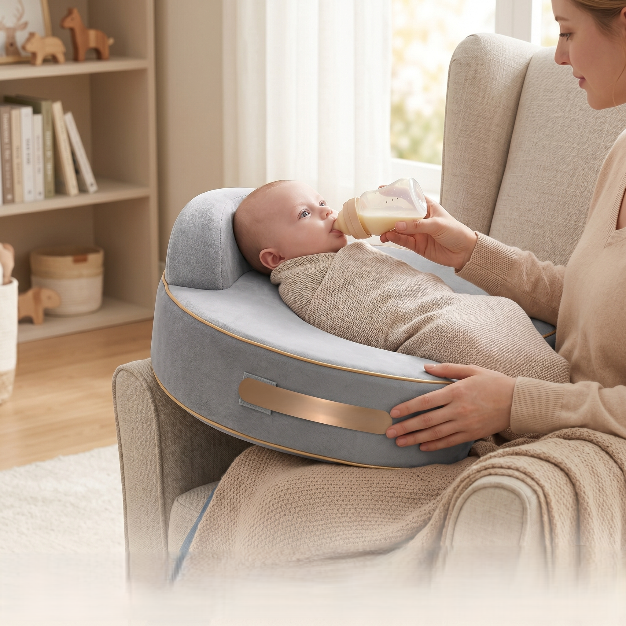 Ergonomisches Kissen zur Fütterungsunterstützung und komfortablen Haltung