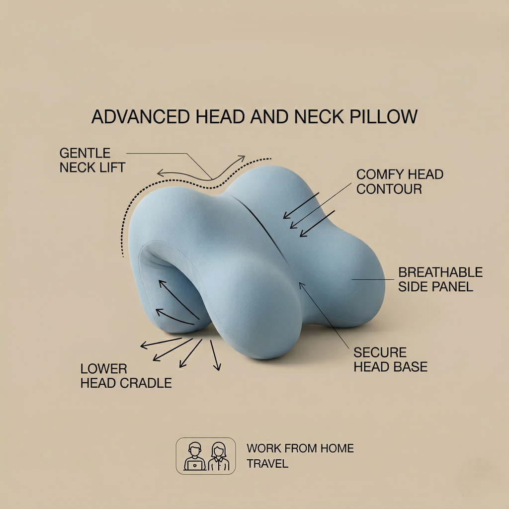 Kovelli Neck Support Cushion With Ergonomic Design