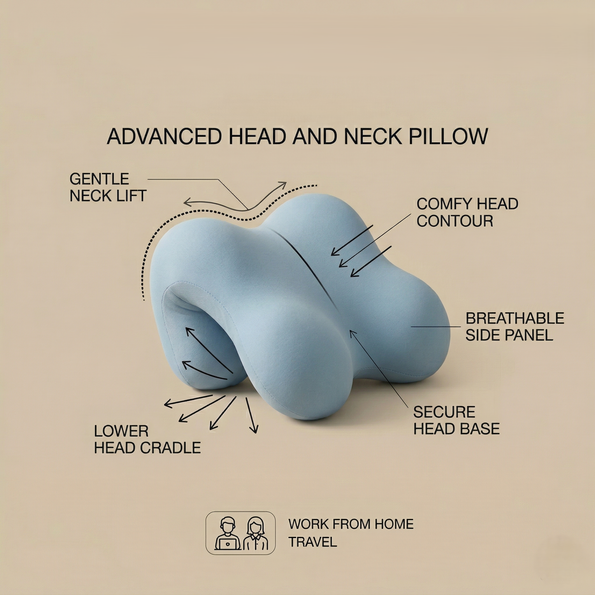 Kovelli Neck Support Cushion With Ergonomic Design