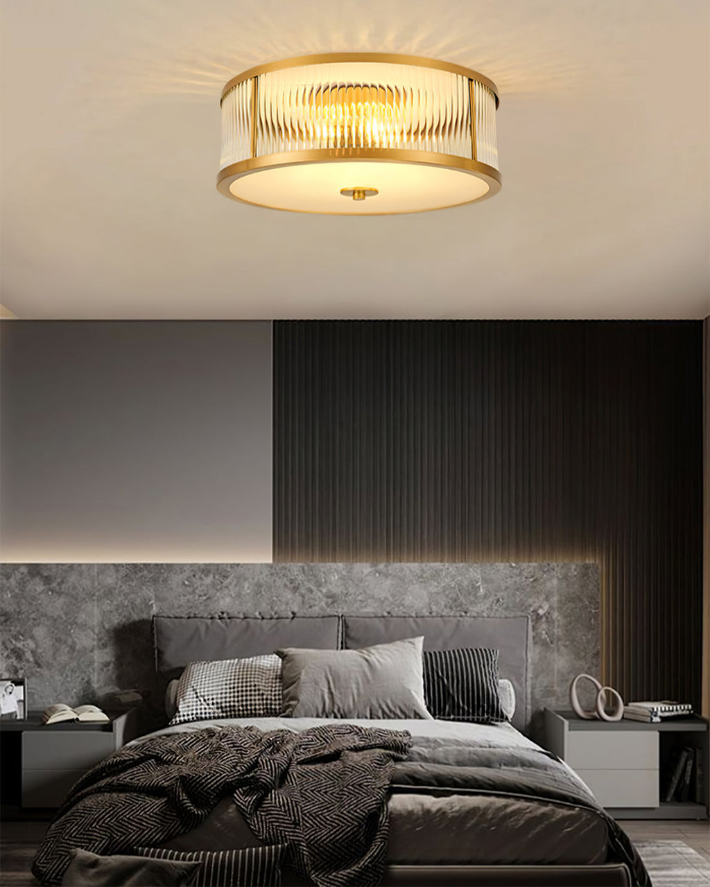 Lampa sufitowa Asterra | vintage z ciepłym, równomiernym światłem