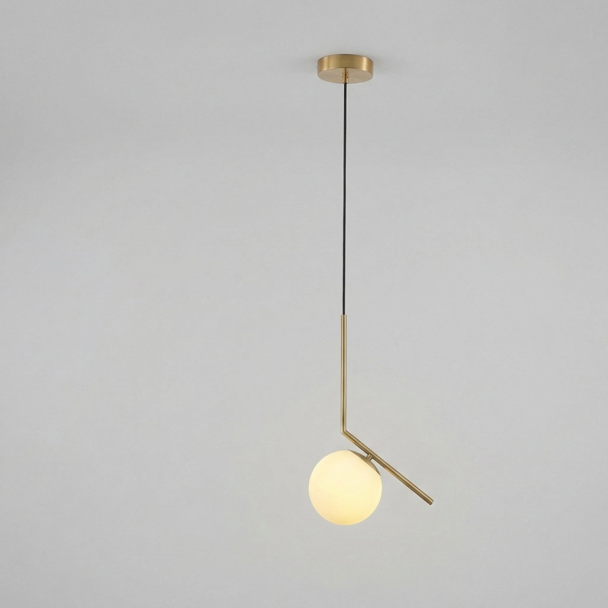 Nordic Style Glass Pendant Lamp With 12-Inch Diameter