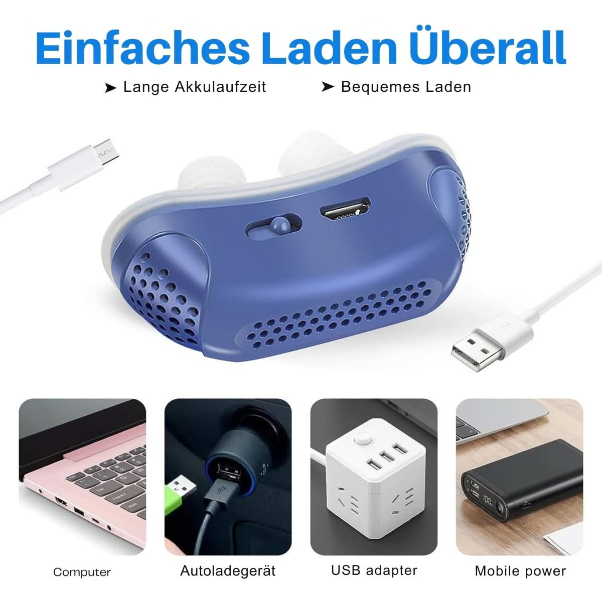 Urządzenie CPAP AirWhisper dla chrapiących Kompaktowy komfort bez maski