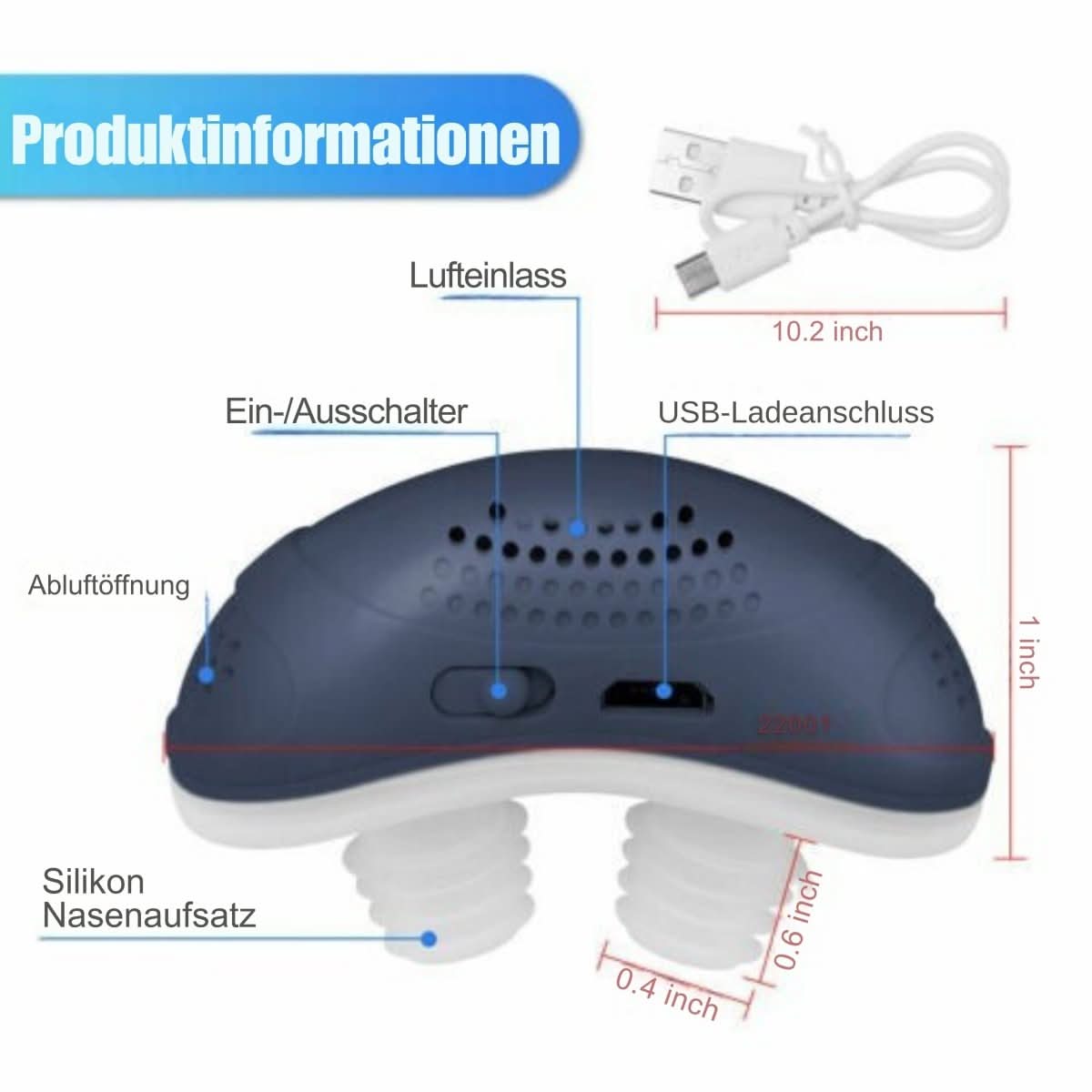 Urządzenie CPAP AirWhisper dla chrapiących Kompaktowy komfort bez maski