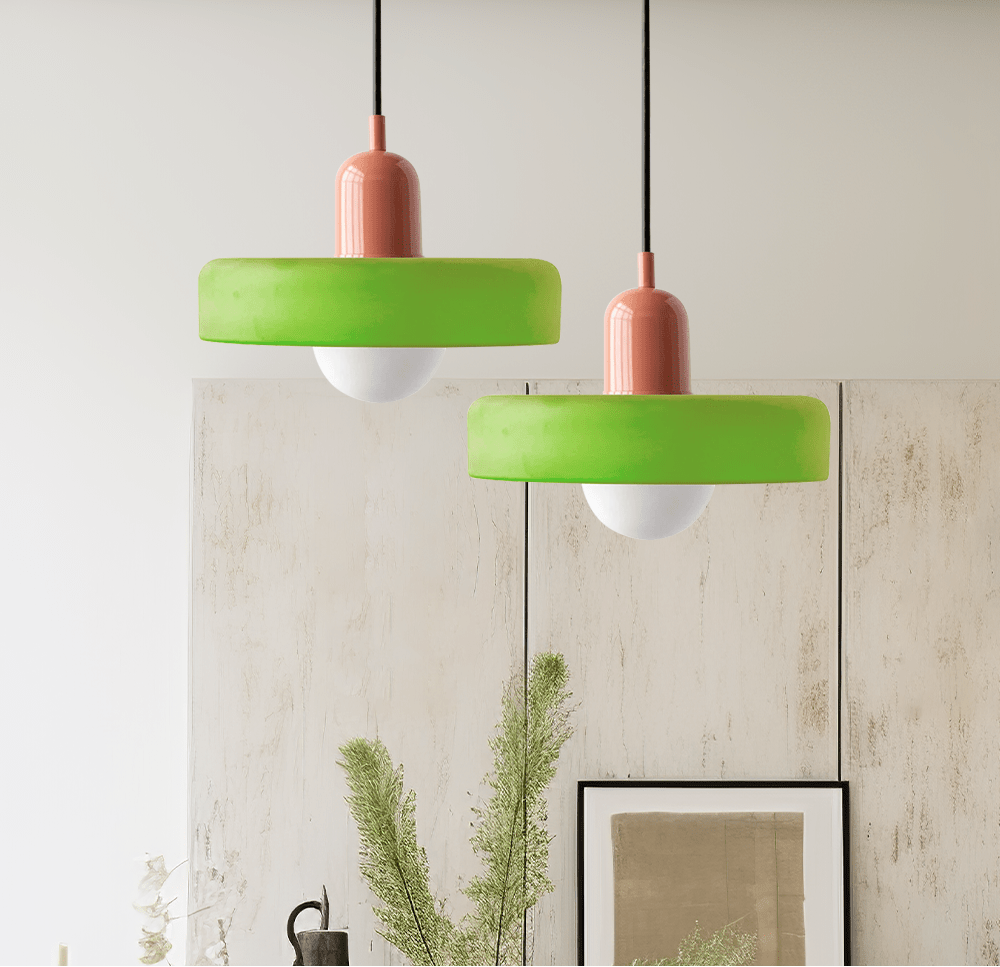Vertikale Stielglas-Pendelleuchte zur Deckenmontage
