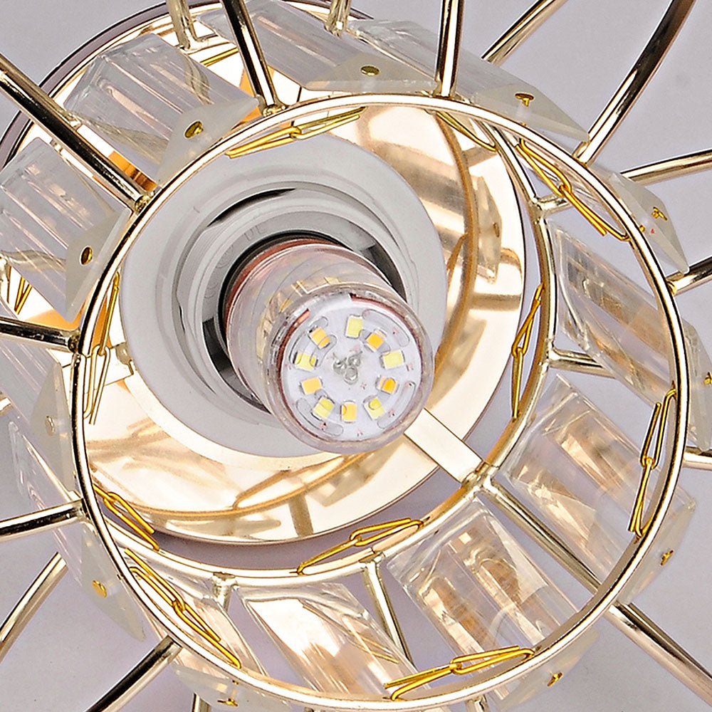 Lampa wisząca z metalowym stelażem i kulistym kloszem szklanym 12 cali