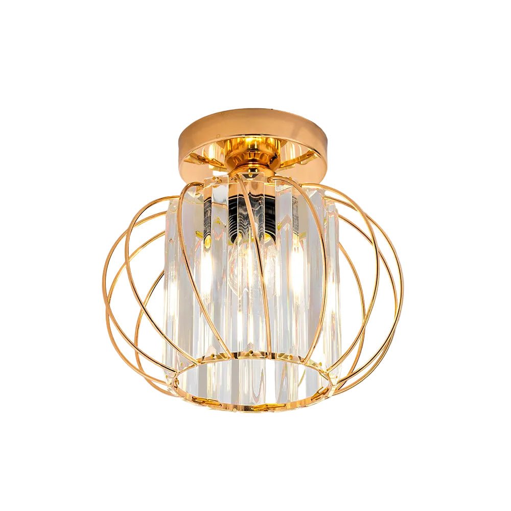 Lampa wisząca z metalowym stelażem i kulistym kloszem szklanym 12 cali