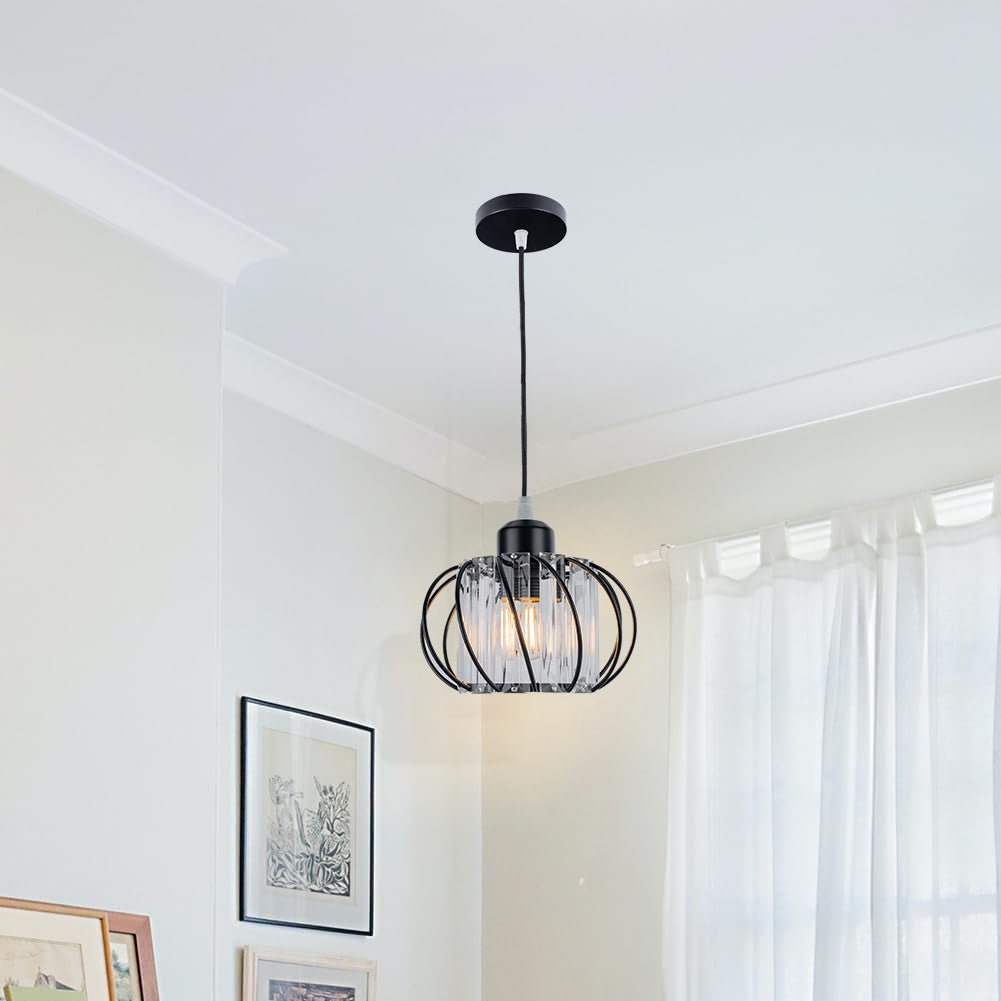 Lampa wisząca z metalowym stelażem i kulistym kloszem szklanym 12 cali
