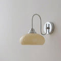 Vegglampe i kremfarget glass, moderne design, 12 x 8 tommer