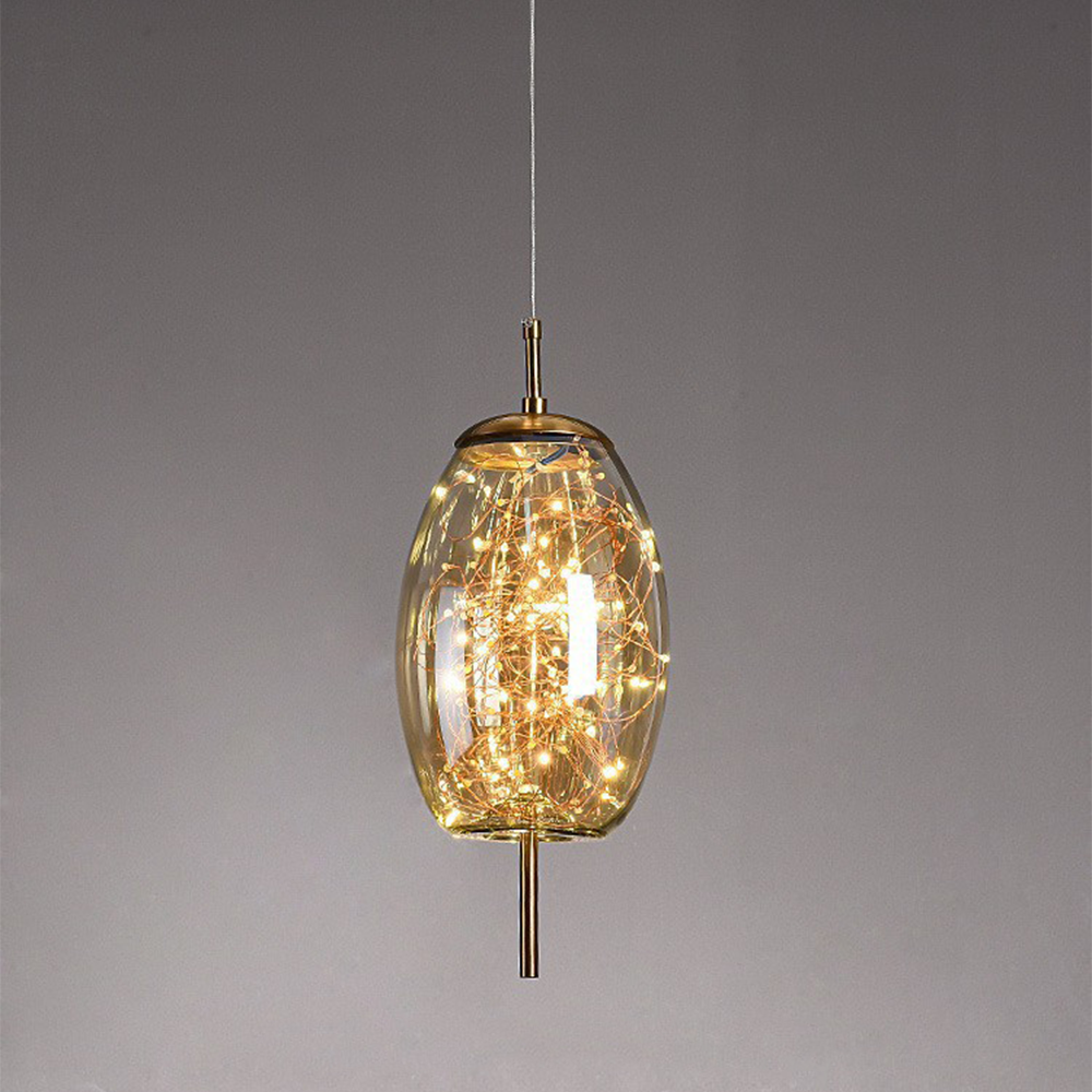 Glass LED hengelampe | Nordisk luksusdesign for spisestue eller stue