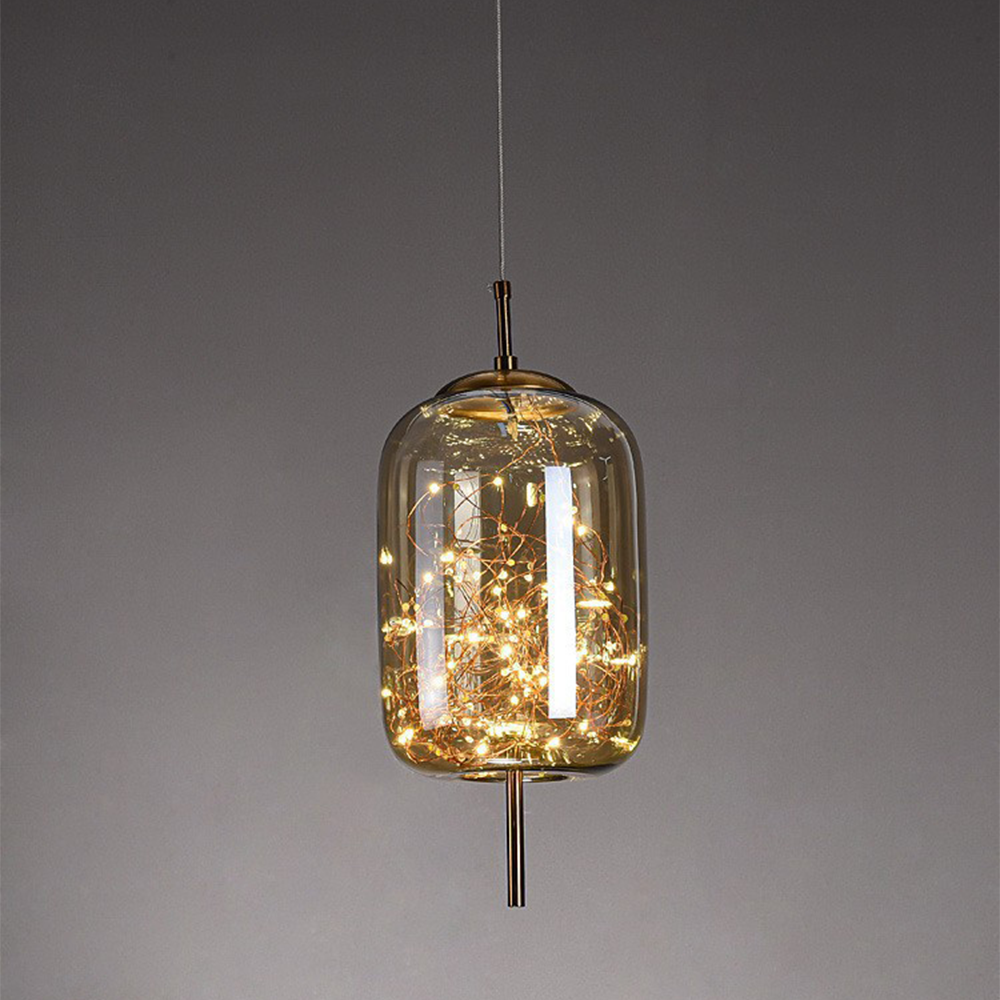 Glass LED hengelampe | Nordisk luksusdesign for spisestue eller stue