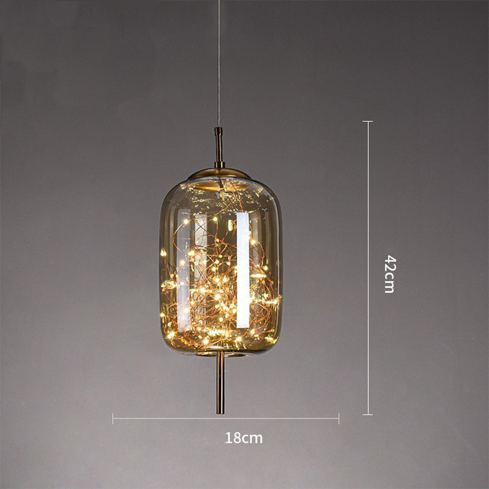 Glass LED hengelampe | Nordisk luksusdesign for spisestue eller stue