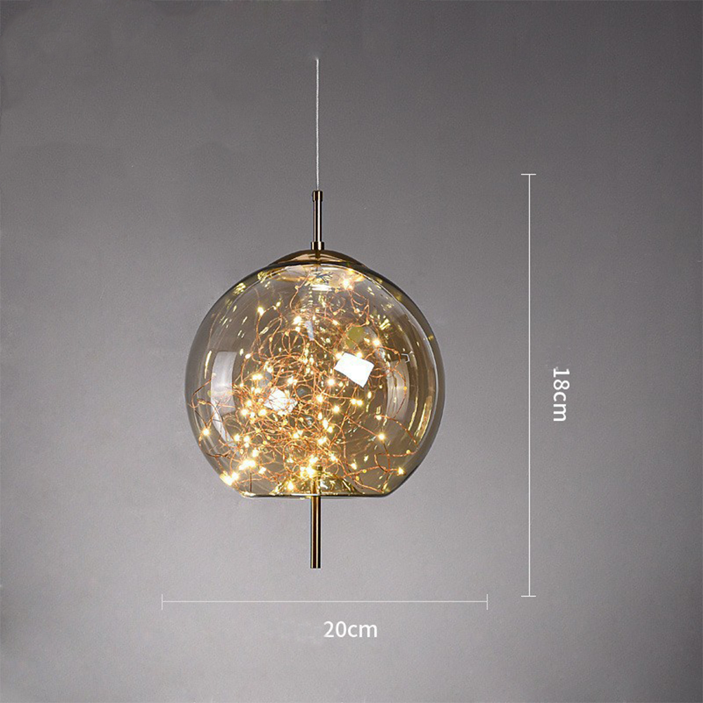 Glass LED hengelampe | Nordisk luksusdesign for spisestue eller stue