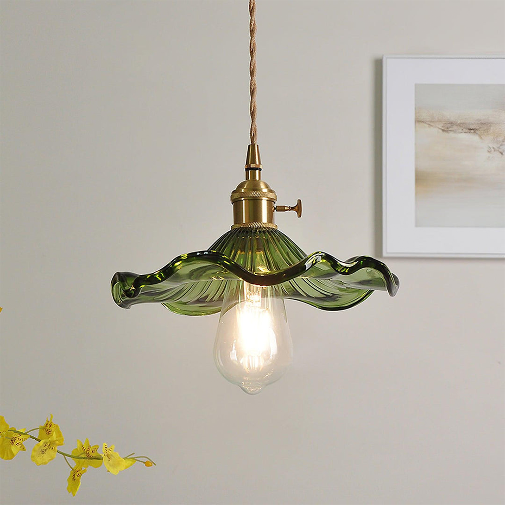 Glasspendel til soverom | Blomsterinspirert hibiskusdesign