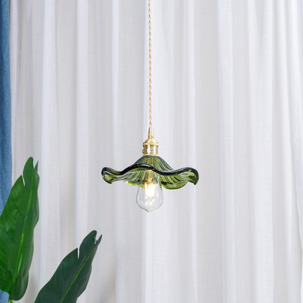 Glasspendel til soverom | Blomsterinspirert hibiskusdesign
