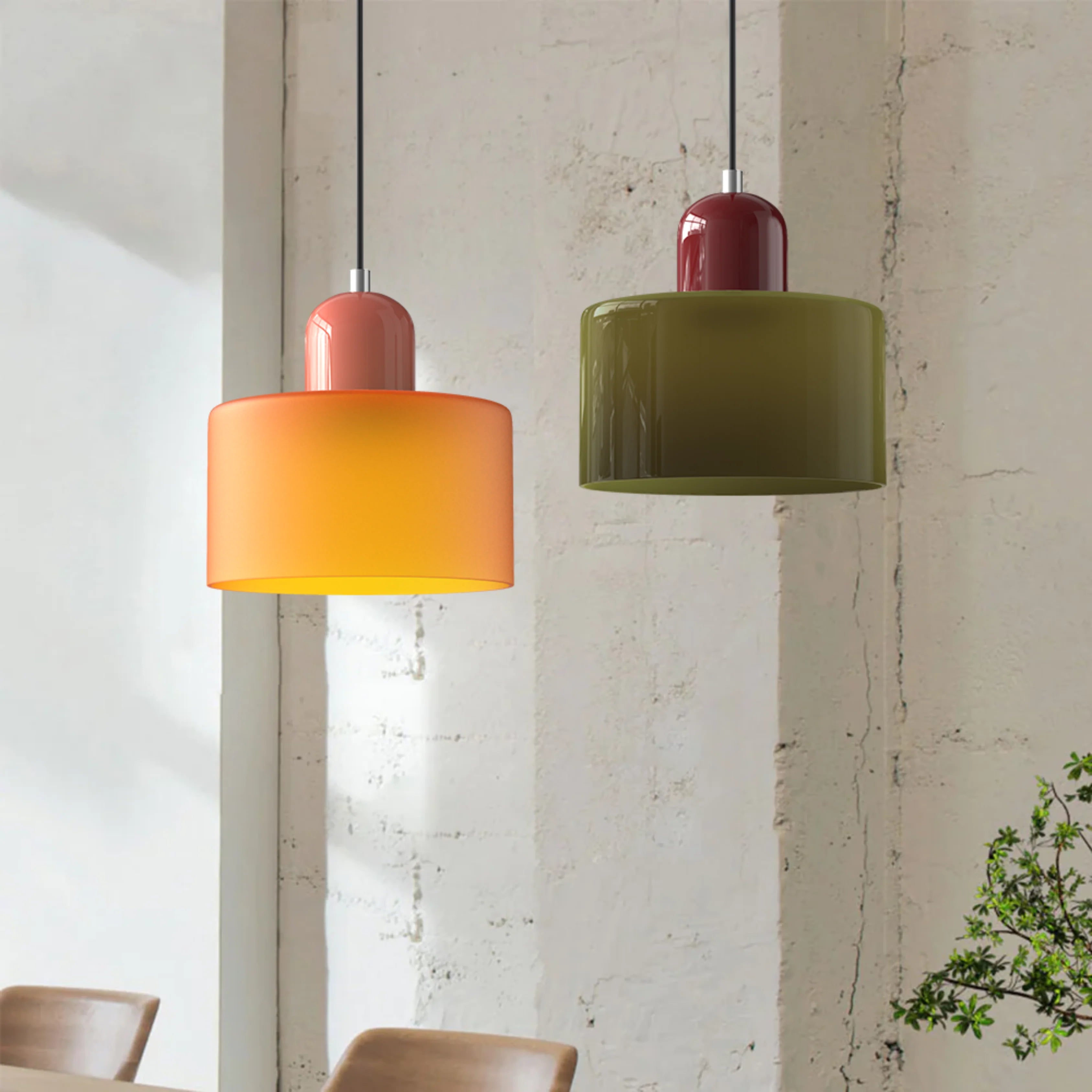 Glasspendel til kjøkkenøy | Fargerik moderne stil