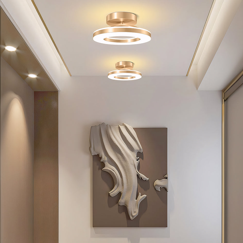 Gullring LED Taklampe | Moderne Innfelt Montering