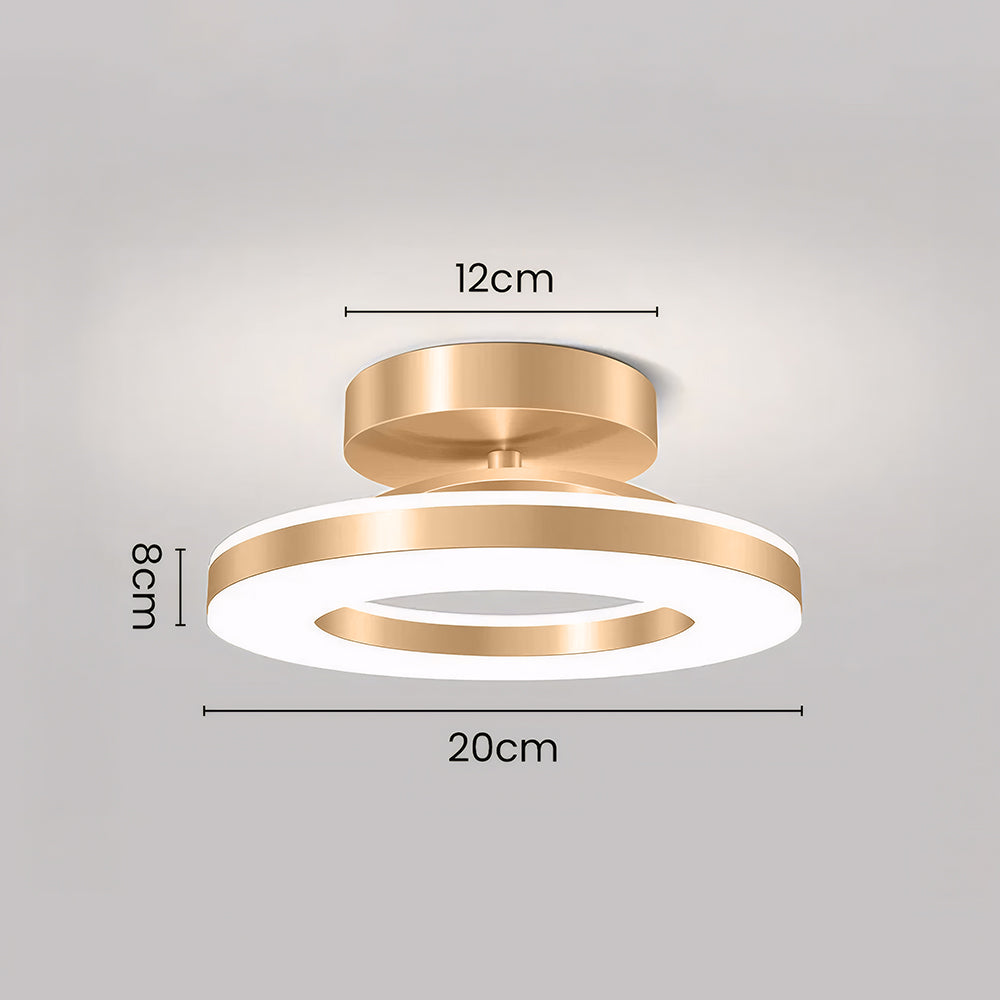 Gullring LED Taklampe | Moderne Innfelt Montering