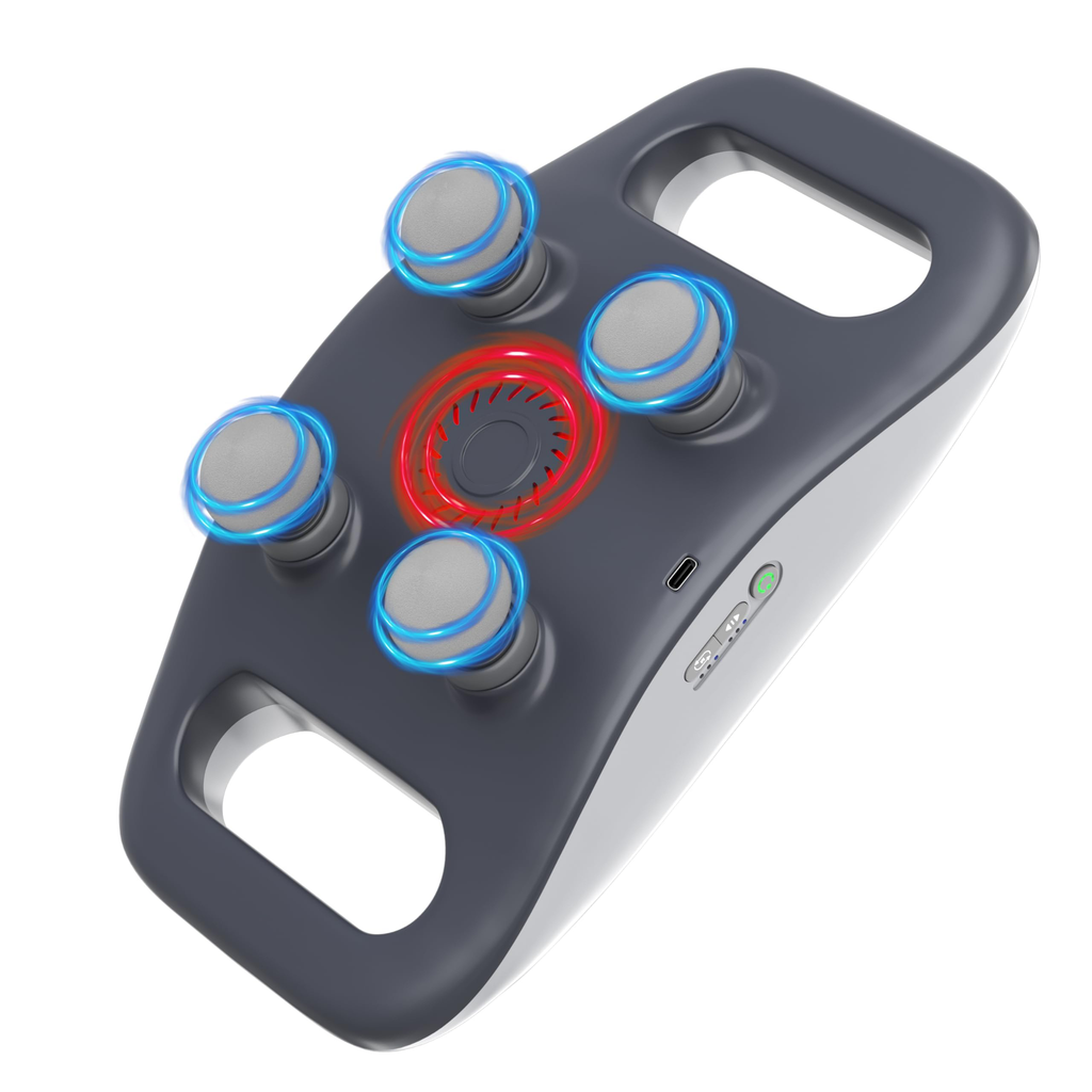 Massaggiatore FlexMotion a 4 Teste con Tecnologia a Luce Rossa