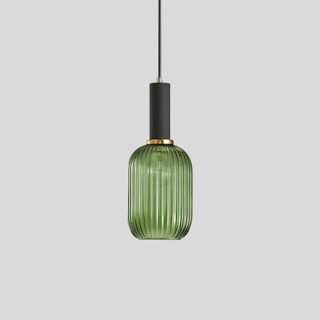 Nordic Vintage Glass Striped Pendeant Light - Orntli