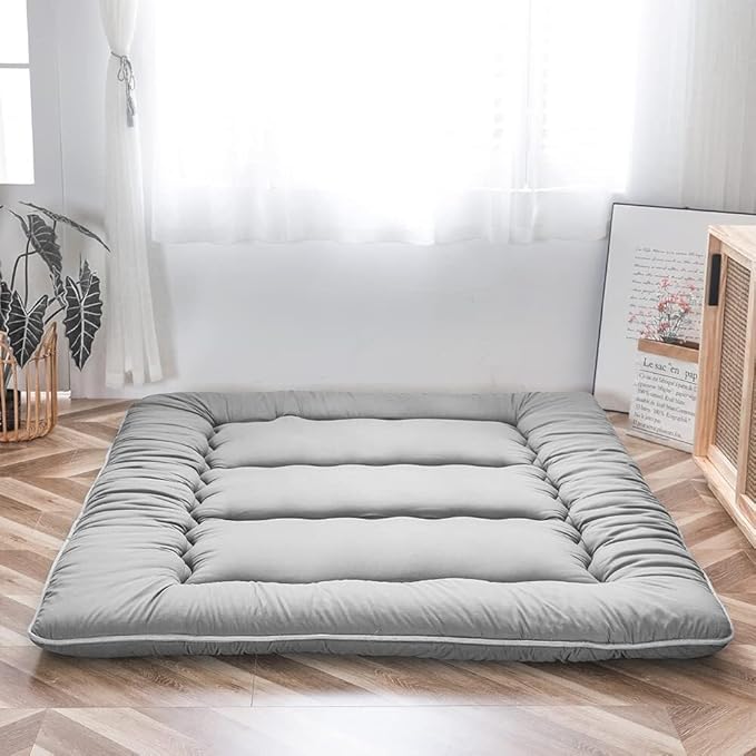 Japanese Floor Bed Four Inch Thick Foldable Futon Mattress For Adults And Kids