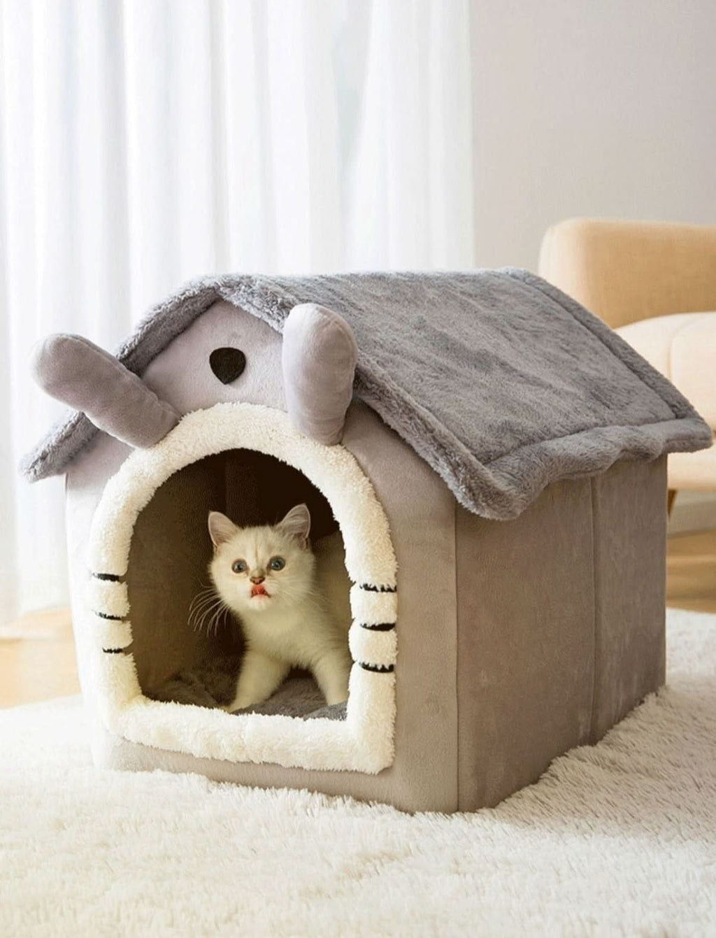 CozyNest Pet House For Small Dogs And Cats With Warmth And Security