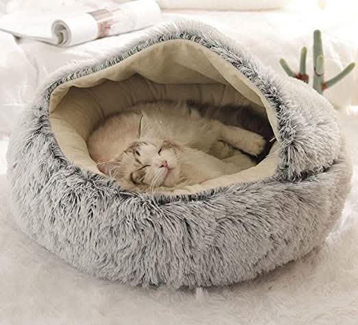 CozyPaws Blød Luksuskurv til Katte og Små Hunde Sikkert Hvilested