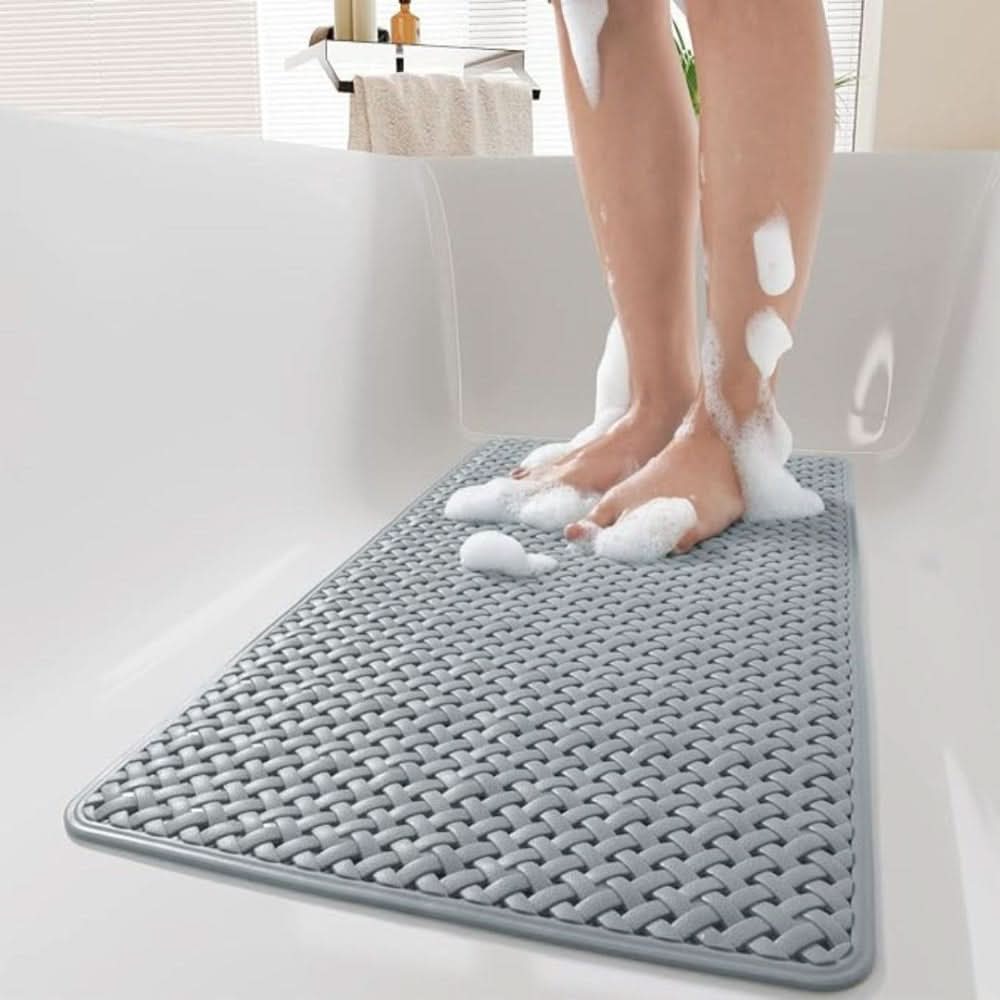 SureGrip sklisikker dusjmatte med sterke sugekopper for tryggere bad for eldre