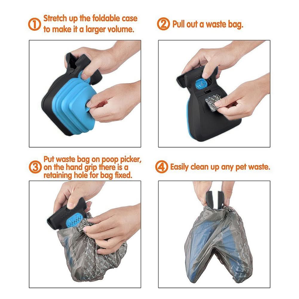 TerraScoop Portable Dog Poop Scooper With Clip And Adjustable Grabber