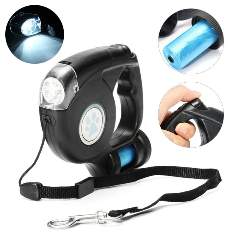 LumaStride LED hundebånd med innebygd lommelykt for trygge natturer for hundeeiere