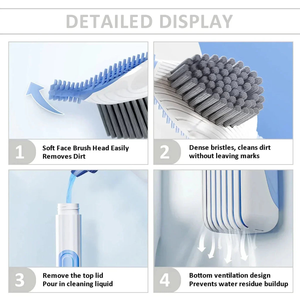 Spinclean Wall Mounted Toilet Brush With Silicone Head 360 Degree