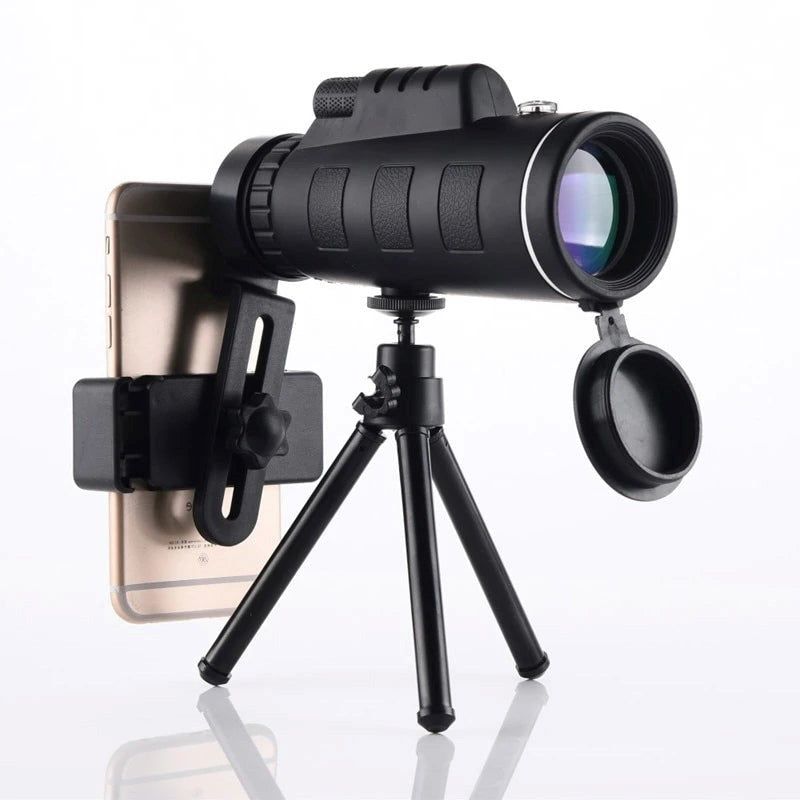 Starscope HD Monokular – Højtydende Vandtæt Teleskop med Smartphoneholder og Tripod