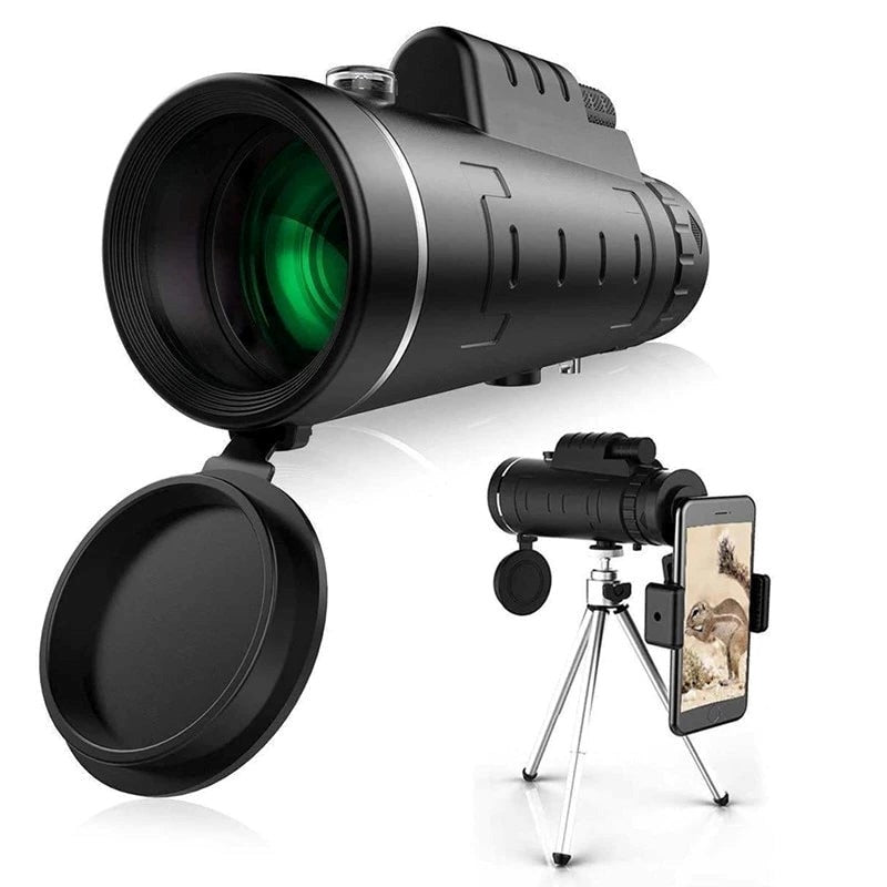 Starscope HD Monokular – Højtydende Vandtæt Teleskop med Smartphoneholder og Tripod